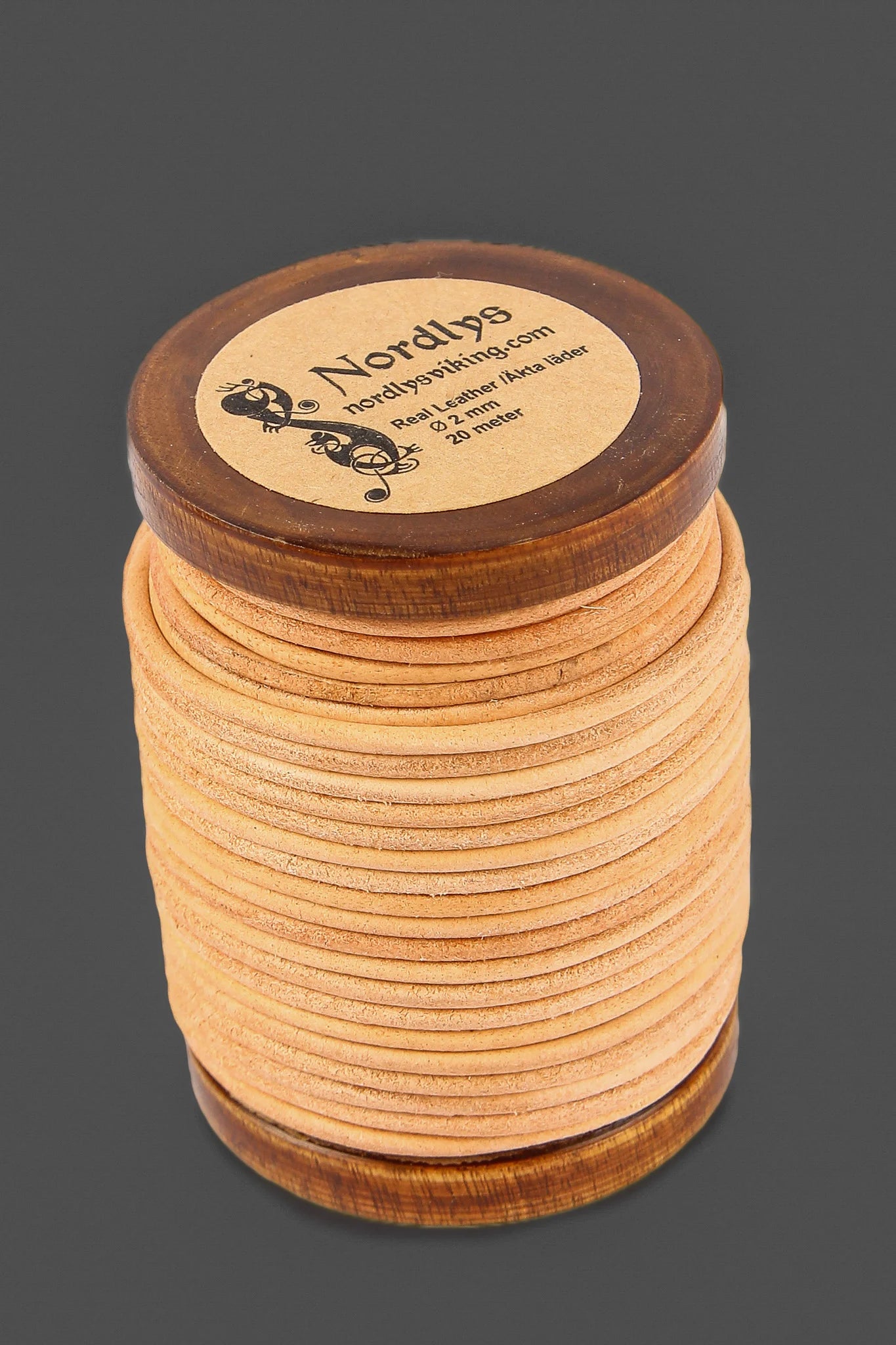 Leather string natural, 2mm, 20m