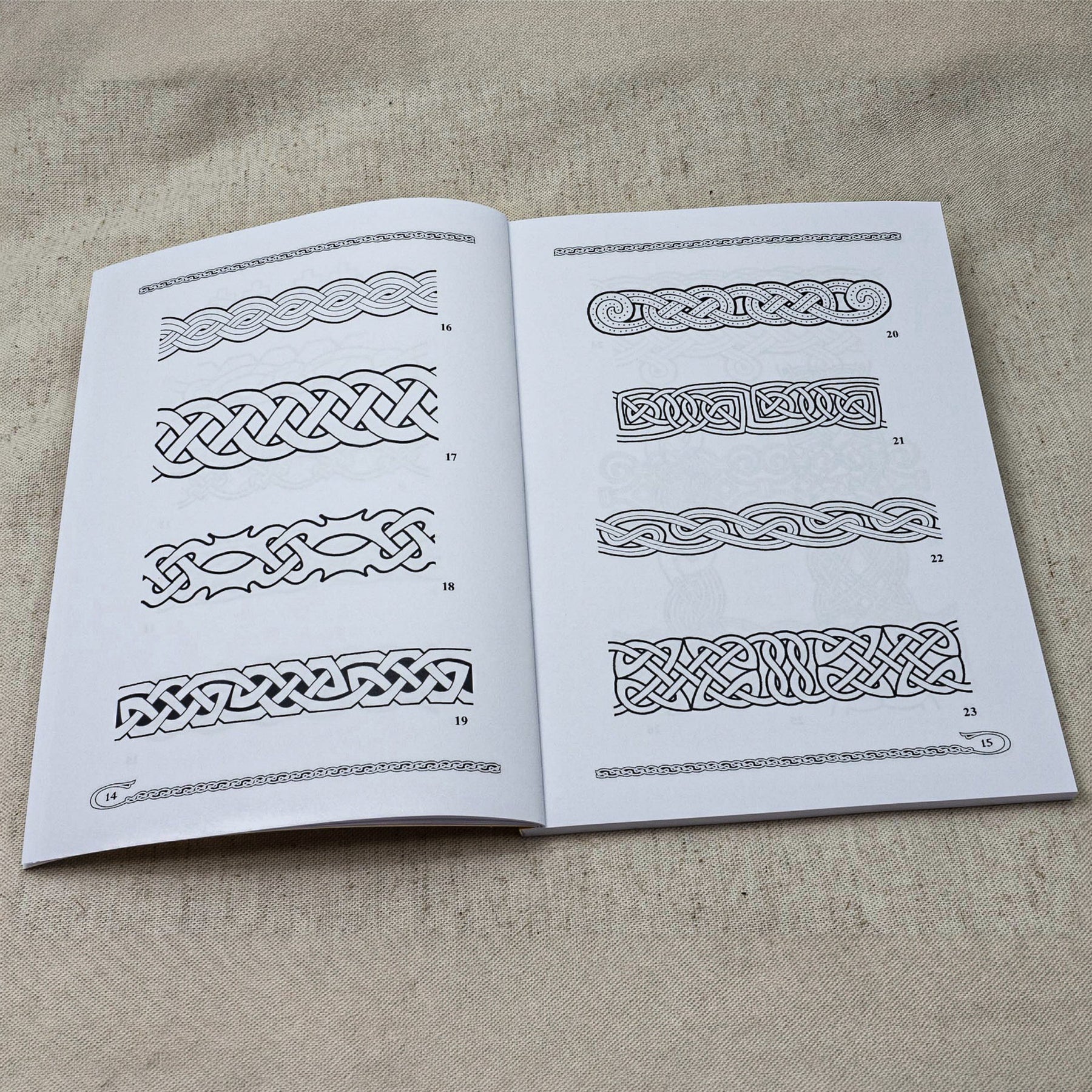 Viking and Slavic Ornamental Design – spread with numbered interlace patterns