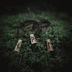 Nordic rune pendant in bone