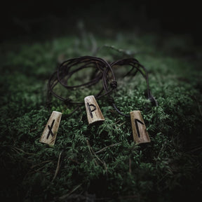 Nordic rune pendant in bone