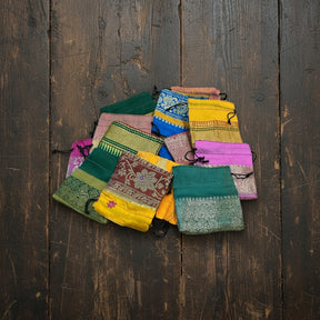 Tygpåsar i återvunnet material.