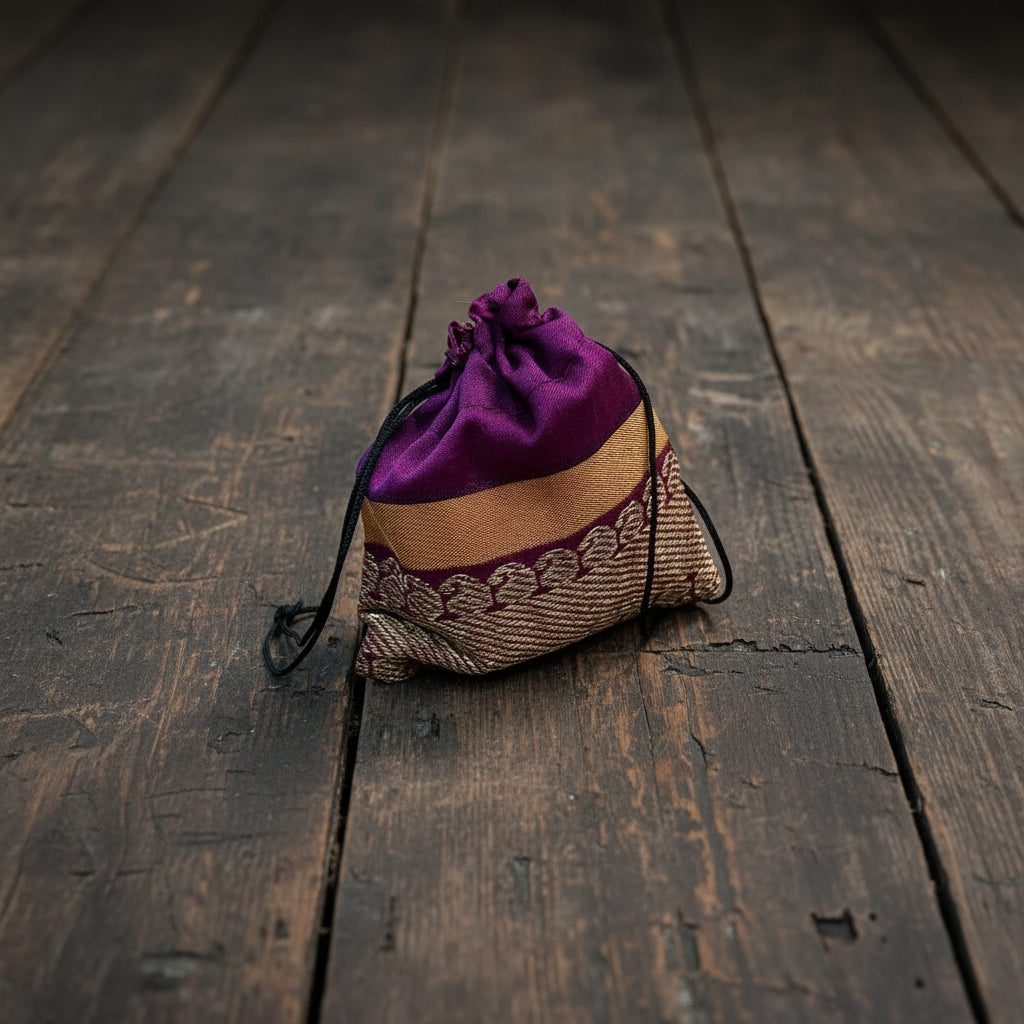 Tygpåsar i återvunnet material.