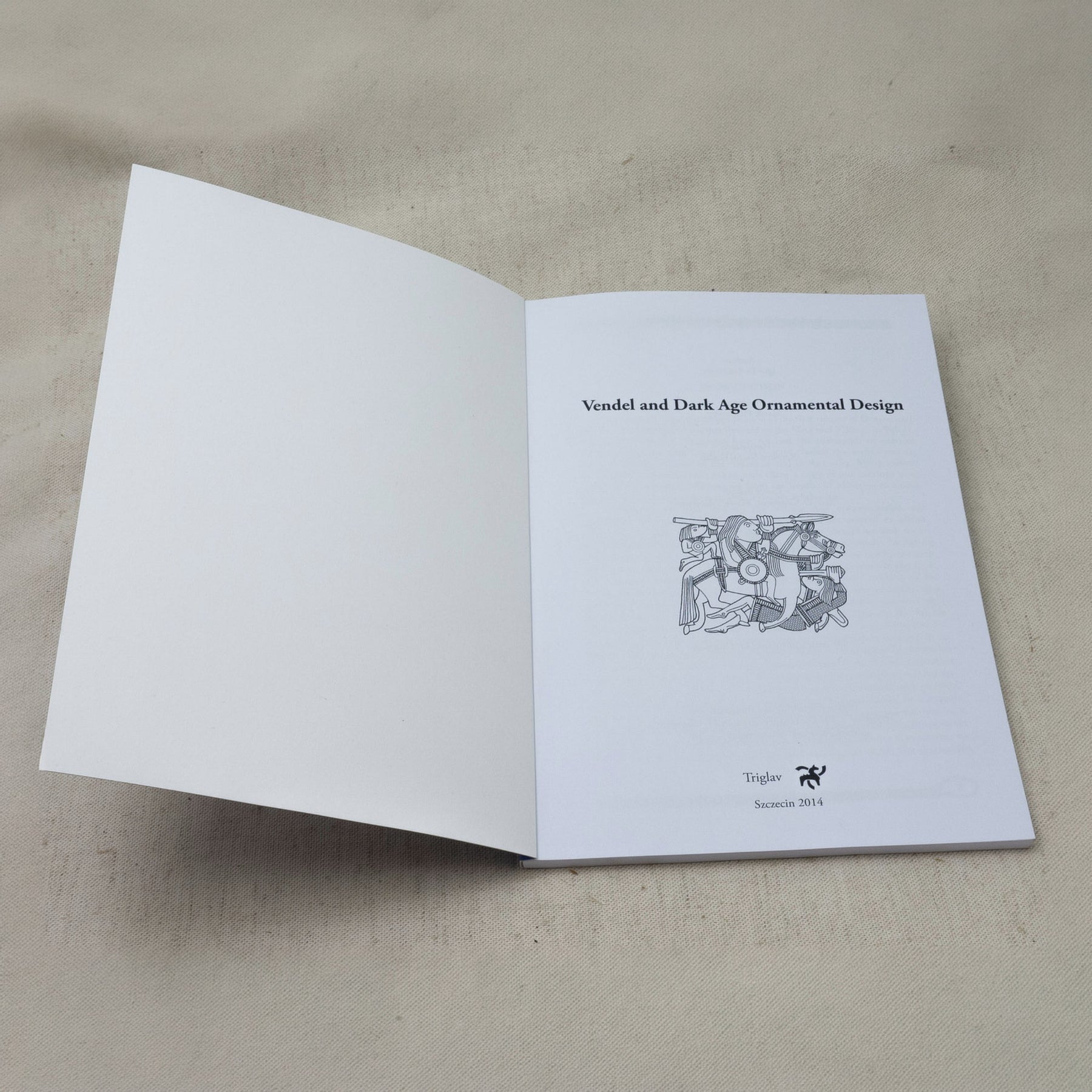 Vendel and Dark Age Vol. 4 – open title page with rider motif and Triglav logo