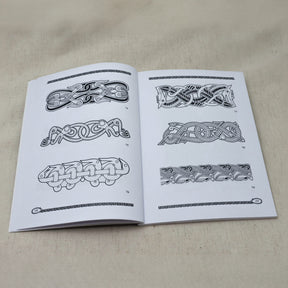 Vendel and Dark Age Vol. 4 – spread with numbered animal interlace patterns, border 74–79