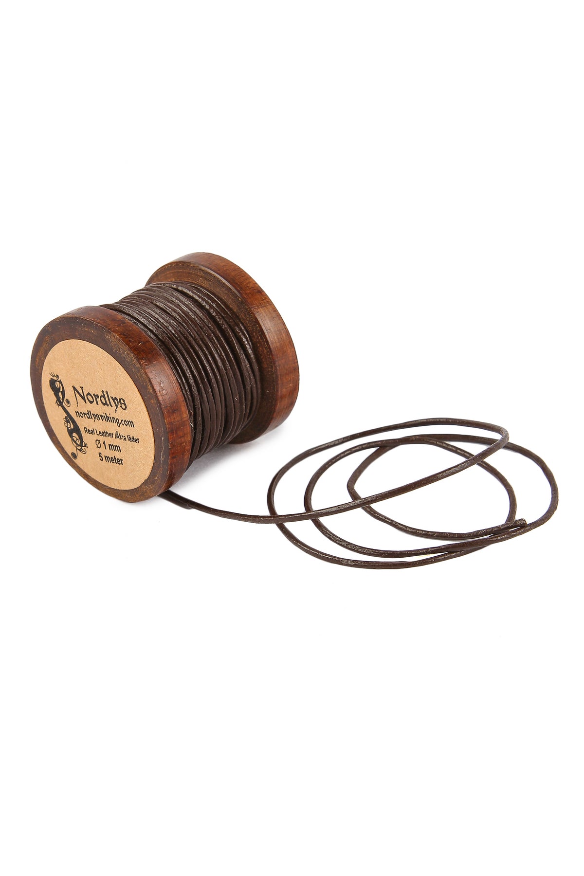 Leather string brown, 1mm, 5m