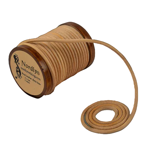 Leather string natural, 3mm, 20m