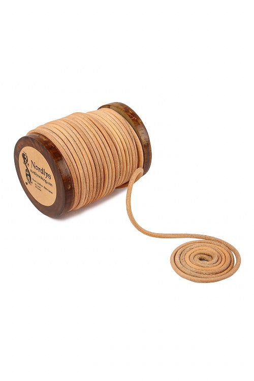 Leather string natural, 3mm, 20m