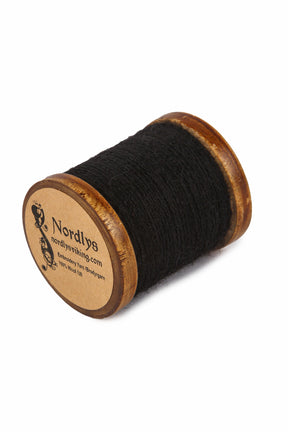 Black embroidery thread 100% wool