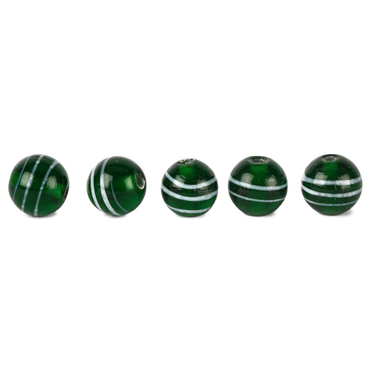 Green glass bead