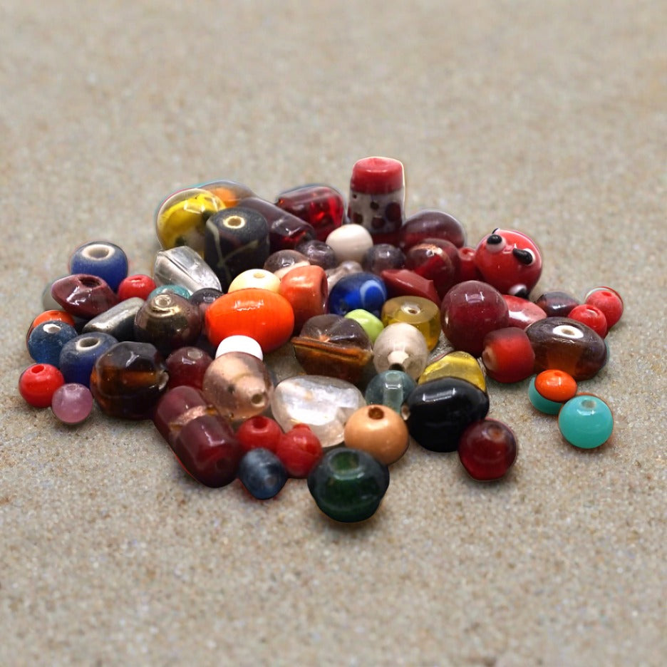 Bead mix of small glass beads, Nordlys Design