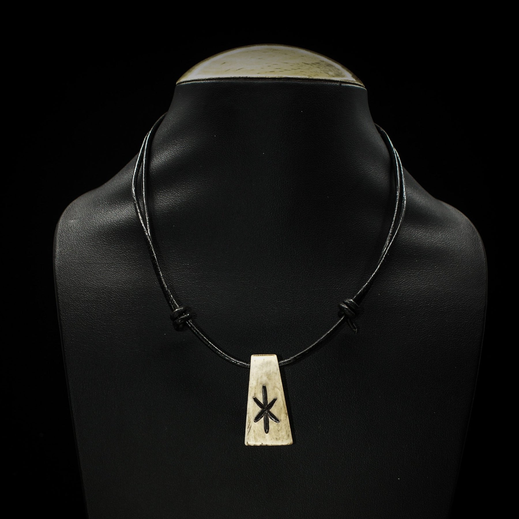 Nordic rune pendant in bone