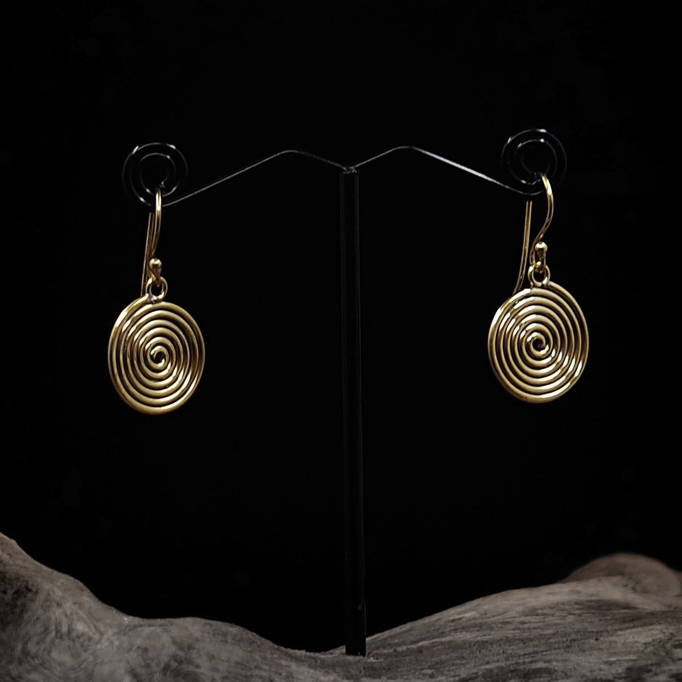 Earrings sun spirals