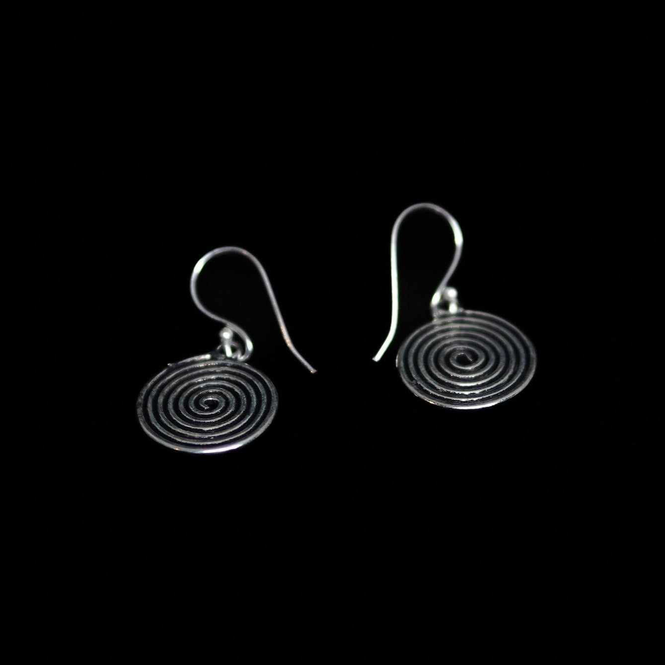 Earrings sun spirals