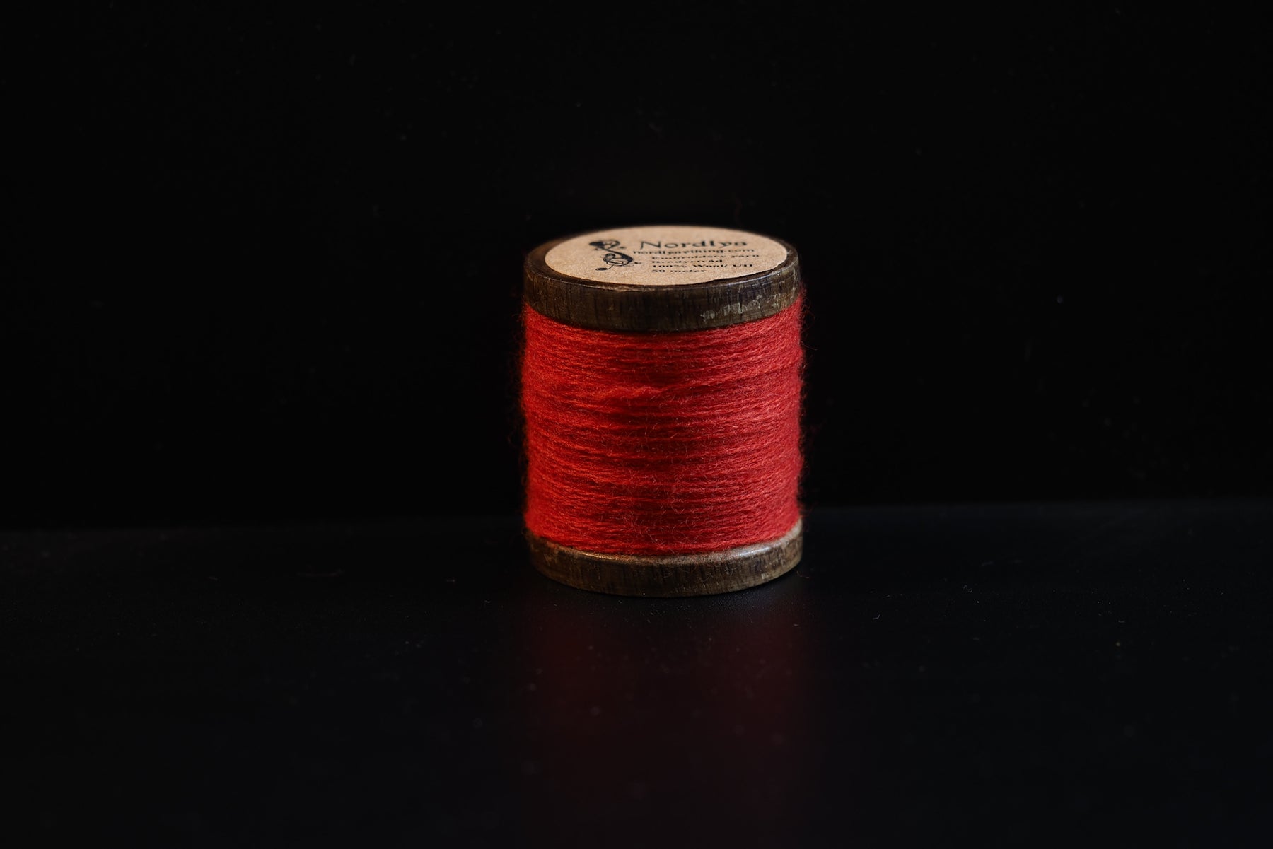 Red embroidery thread 100% wool