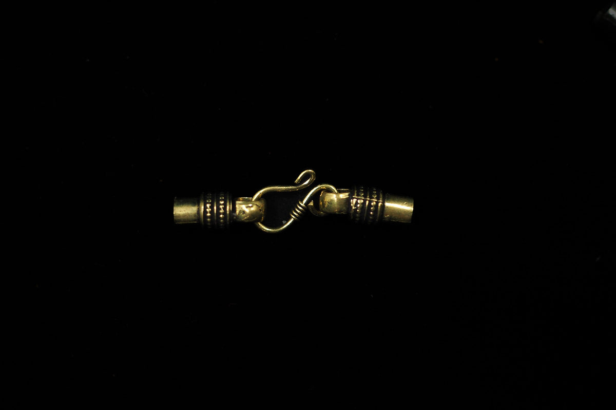 Jewelry lock cylindrical 3mm, Brass / Silverplated