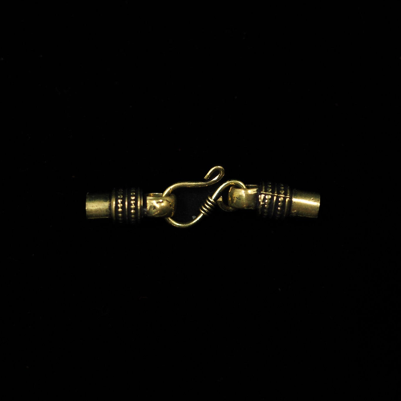 Jewelry lock cylindrical 3mm, Brass / Silverplated
