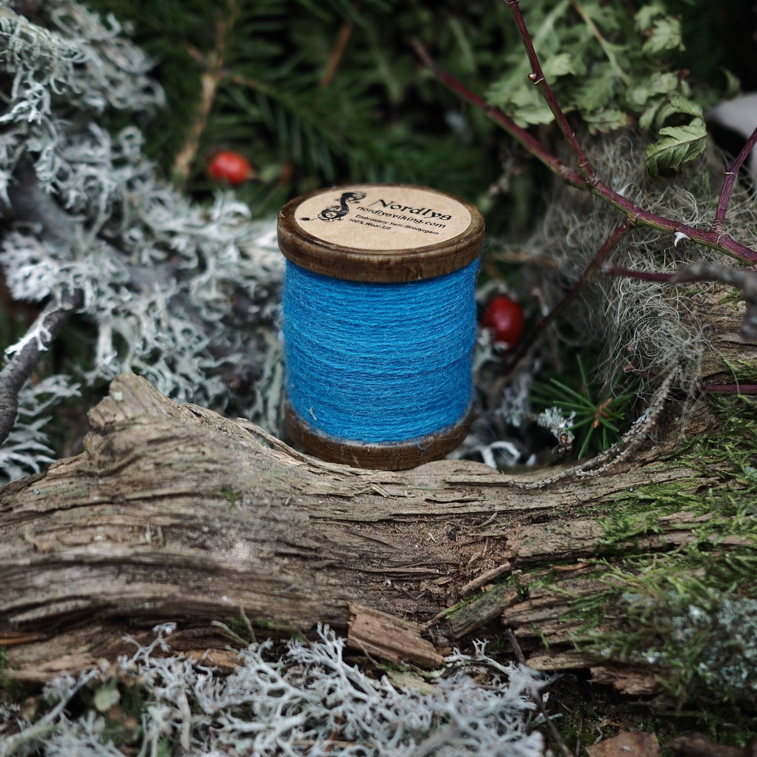 Turquoise embroidery thread 100% wool
