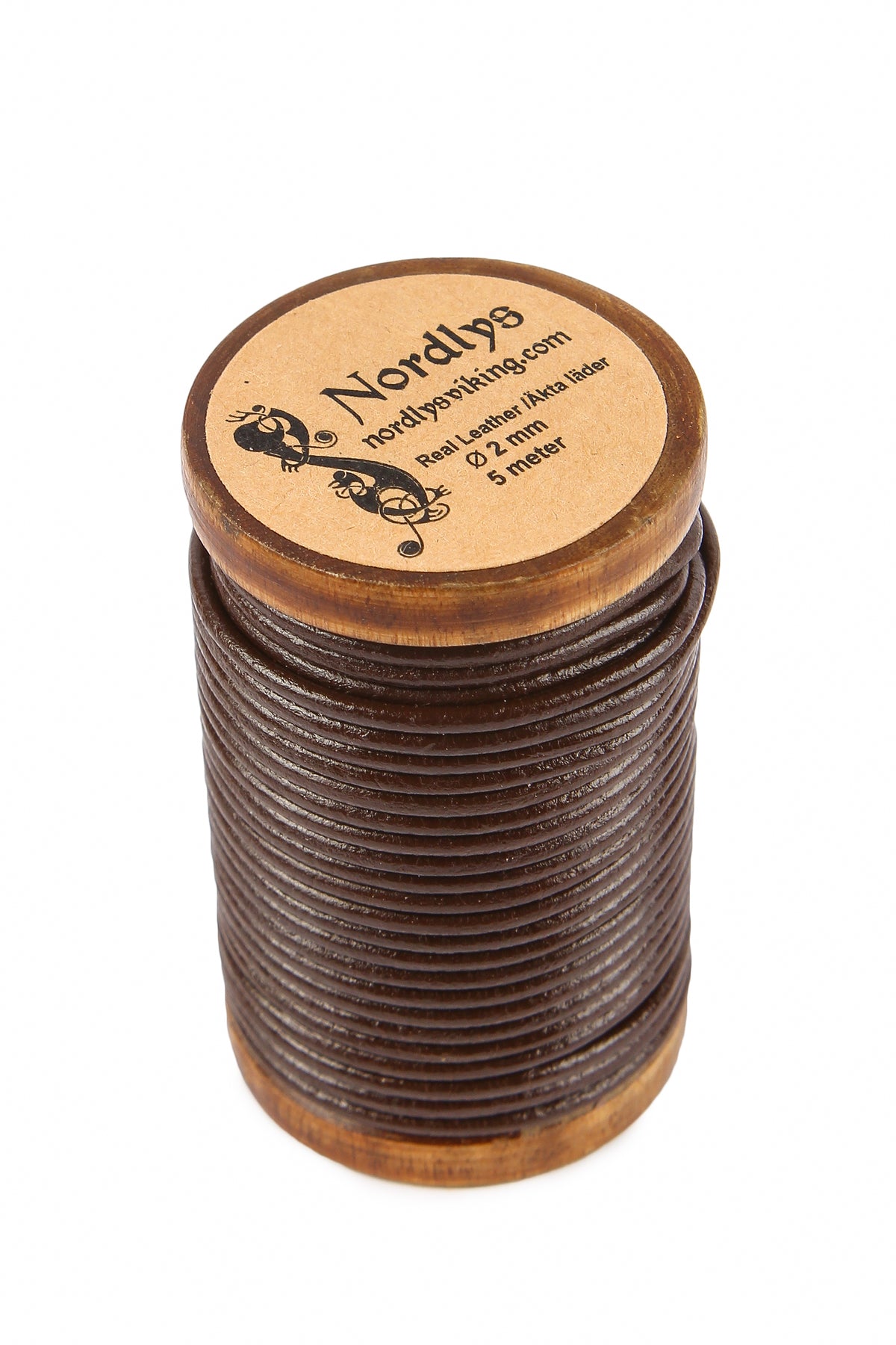 Leather string brown, 2mm, 5m