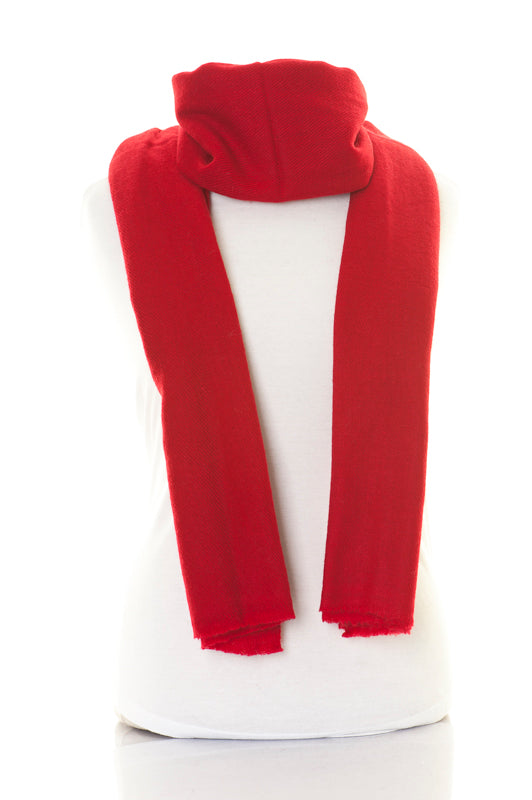 Cashmere shawl solid color, Red